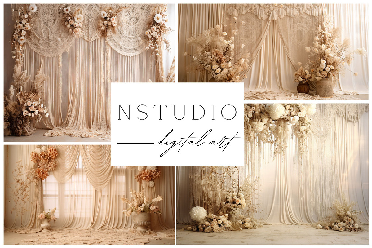 Set of 15+1 FREE BOHO Backdrops, a Layer Style Add-On by NSTUDIO (Photo 3 of 7)