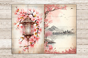 Sakura Junk Journal Pages, a Seasonal Illustration by GlamArtZhanna (Thumbnail 10 of 10)