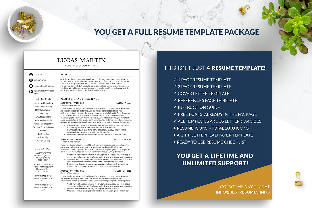 Modern Simple CV Resume Word, a Resume Template by BestResumes.Co (Photo 6 of 8)