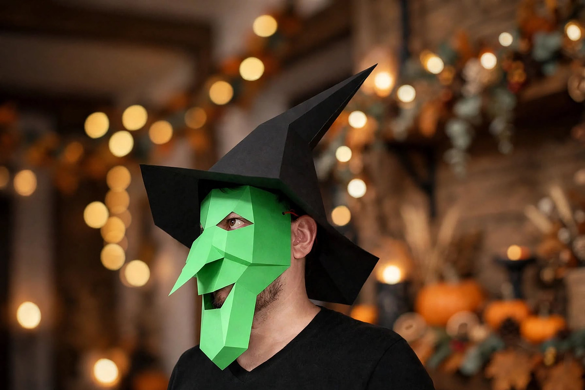 Hallowen Witch Mask, a Card Template by PAPER amaze (Photo 3 of 6)