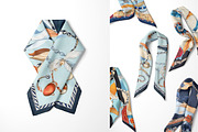 Silk Scarf Mockup Set, a Mask Mockup by Creatsy (Thumbnail 5 of 9)