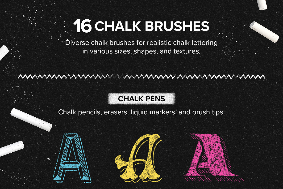 Chalk Lettering Brush Toolbox, a Brush Add-On by Nico-Ng (Photo 4 of 18)
