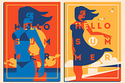 8 Summer Posters & Badges #2, a Decorative Illustration by Alexander Baidin (Thumbnail 3 of 6)