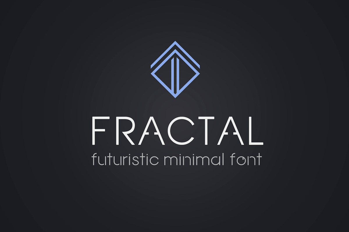 Fractal. Futuristic OTF font