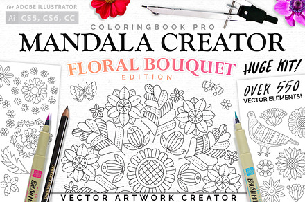 Floral Bouquet Mandala Creator, a Plug-in Add-On by Drifter Studio