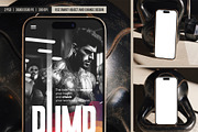 Smartphone with Dumbbells Mockup, an iPhone Mockup by SD Mockup (Thumbnail 3 of 3)