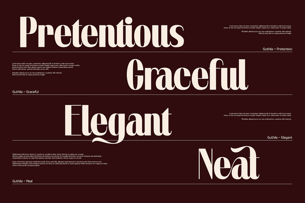 Guthila - Chic & Elgant Font, a Sans Serif Font by Khoir (Photo 2 of 10)