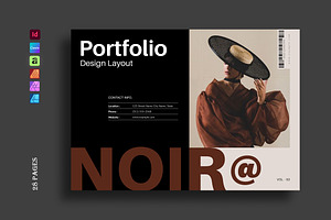 NOIR | Portfolio Brochure Template, a Brochure Template by TemplateFolio-Shop