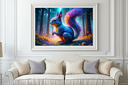 Vibrant Squirrel Print, an Animal Illustration by ZobaDepot (Thumbnail 2 of 4)