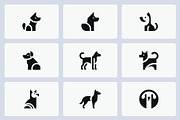 Geometric Dog Logo Collection, a Branding & Logo Template by Vectorium Studio (Thumbnail 1 of 2)