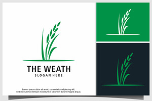 rice plants logo design, a Branding & Logo Template by ebinta99