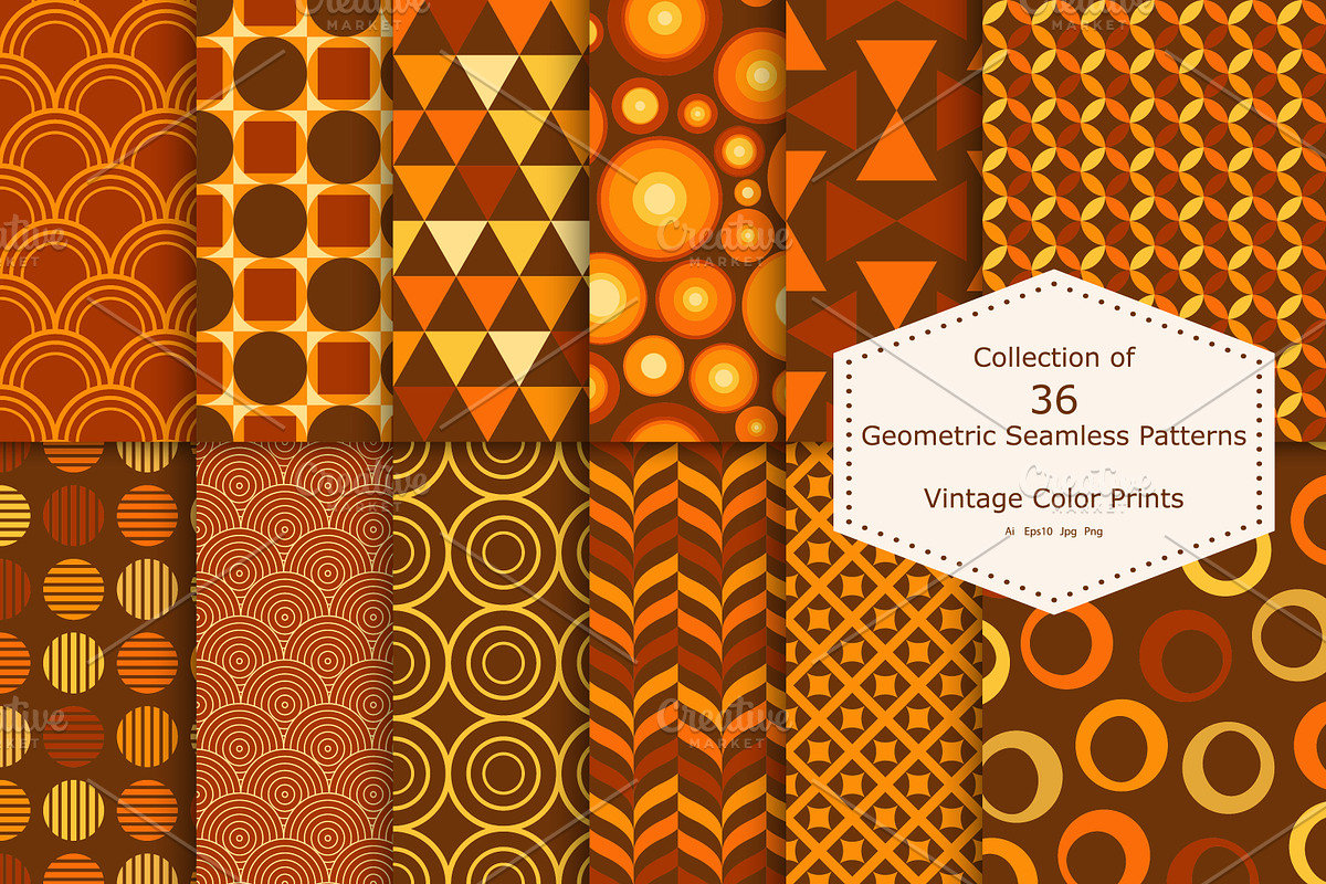 Vintage color geometric patterns, a Pattern Graphic by ExpressShop (Photo 1 of 6)