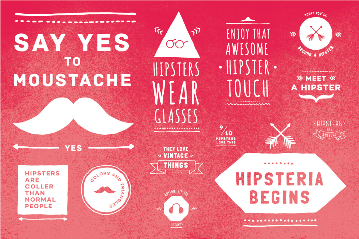 Hipster graphic stuff (Ai, Ps) preview 5