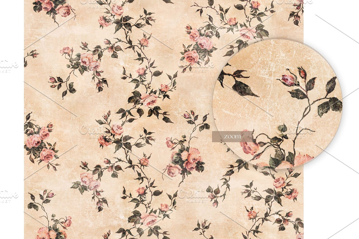 Château Rose Seamless Pattern, a Pattern Graphic by MouseGrey (Photo 9 of 9)