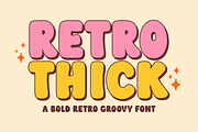Retro Thick - Retro Font, a Handwritten Font by Keithzo (Thumbnail 1 of 6)