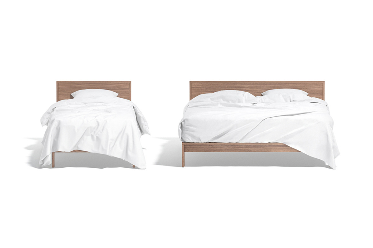 White Wooden Bed Set 3D Model, an Object 3D Model by rebrandy (Photo 3 of 10)