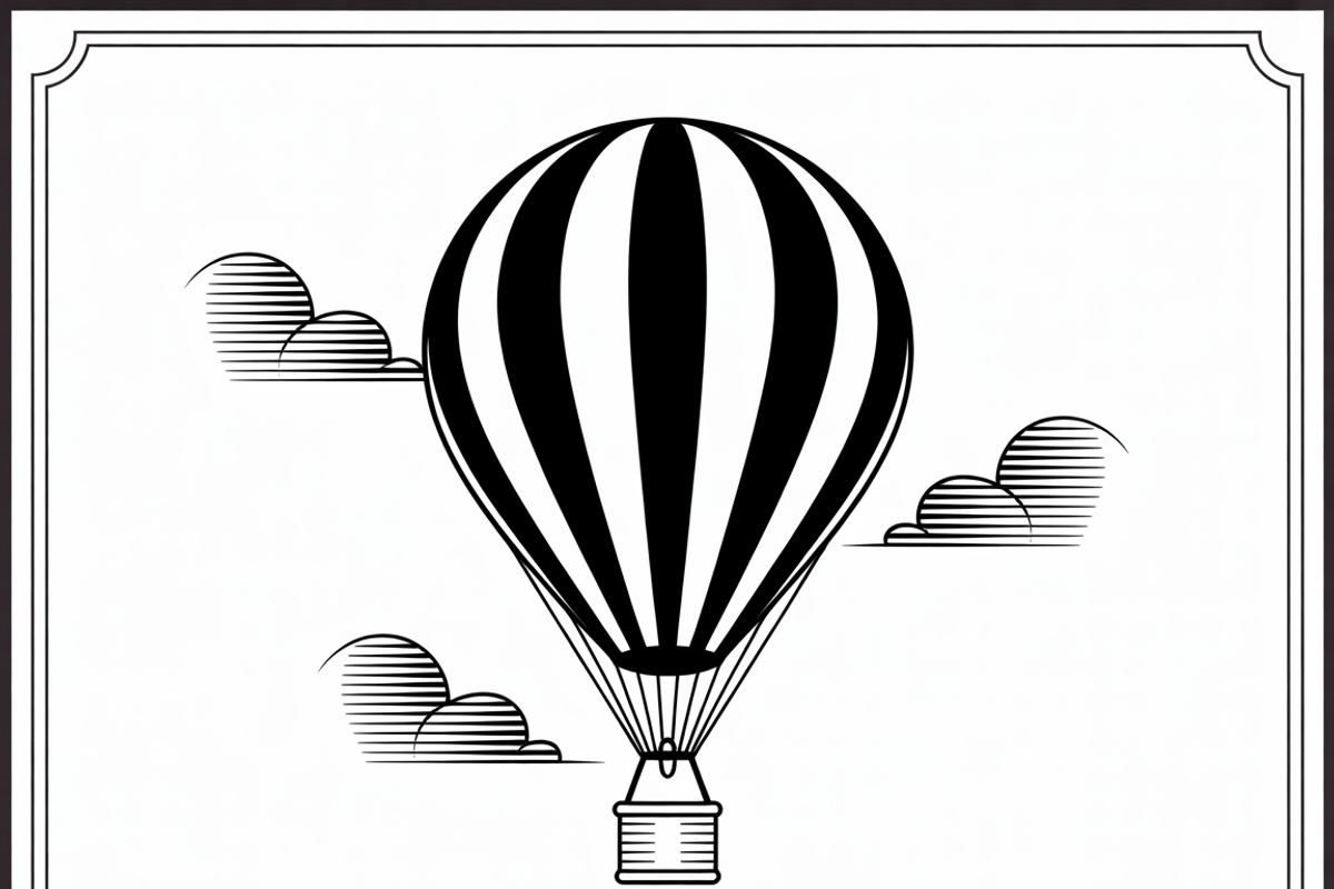 Hot Air Balloon Silhouette Set, an Illustration by BIPLOB EXPERT (Photo 3 of 5)