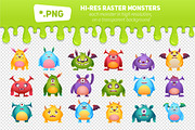 Funny Halloween Cartoon Monsters, an Animal Illustration by Yuzach (Thumbnail 5 of 6)