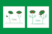 Stylized Poppy Flowers Illustration, a Decorative Illustration by Lakhan1998 (Thumbnail 2 of 6)