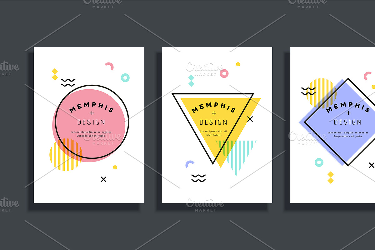 Cover template in Memphis design, a Brochure Template by TotallypicRF