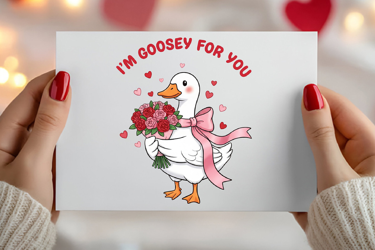 I'm Goosey For You Png, Valentine's, an Illustration by Canvas Craft (Photo 4 of 7)
