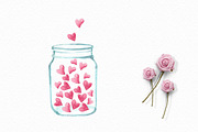 Valentine's Day watercolor clipart, an Animal Illustration by Colibri Watercolor (Thumbnail 3 of 4)