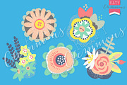 Cute Corsages clip art with papers, an Illustration by Katy Clemmans (Thumbnail 3 of 4)