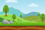 Seamless Nature Game Background, a Decorative Illustration by Vowx Studios (Thumbnail 3 of 3)