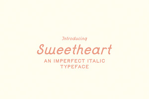 Sweetheart Handmade Italic Font