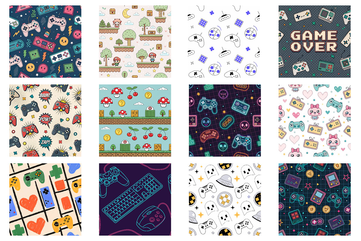 Gamer Digital Papers Background, a Background Photo by Wow Magic