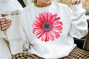 Watercolor Flowers Pink Clipart Set, an Illustration by Sublimation Artist (Thumbnail 6 of 6)