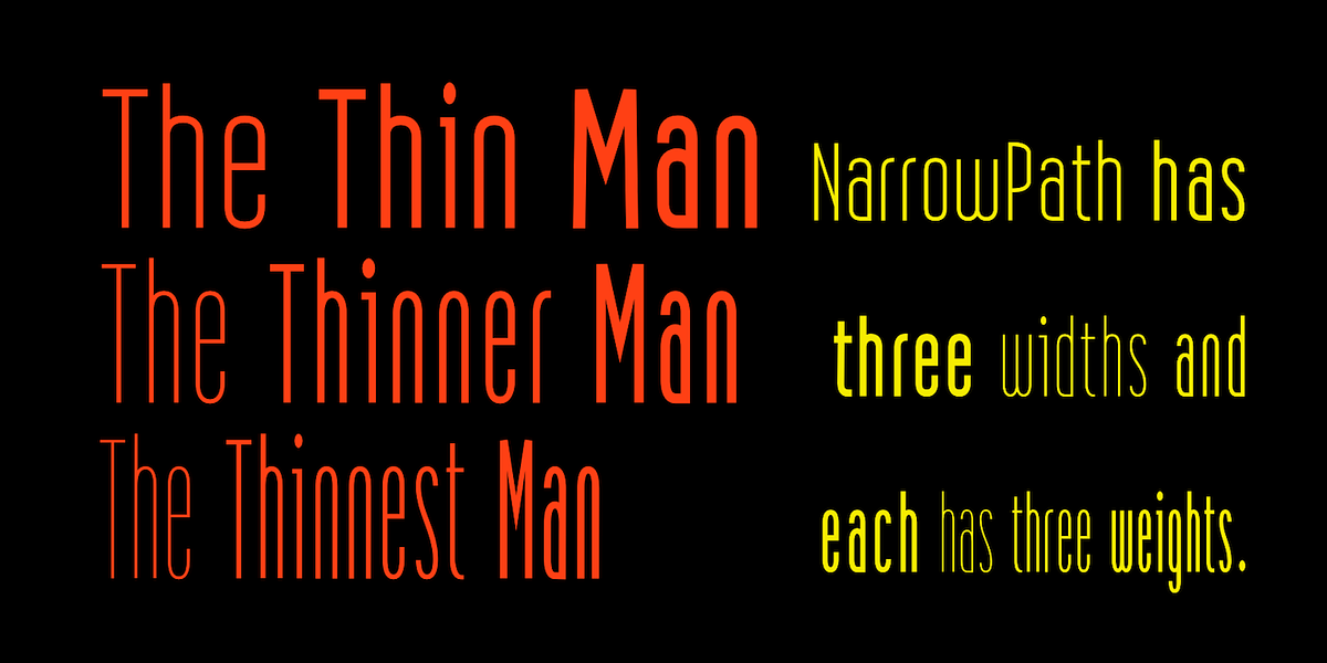 NarrowPath, a Sans Serif Font by Ingrimayne Type (Photo 3 of 8)