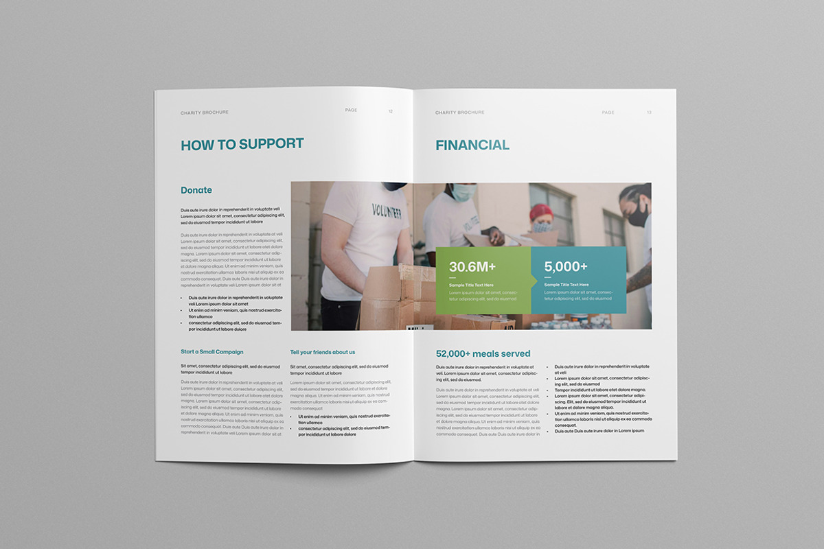 Charity Brochure | Word & InDesign, a Brochure Template by HiveArts (Photo 7 of 9)