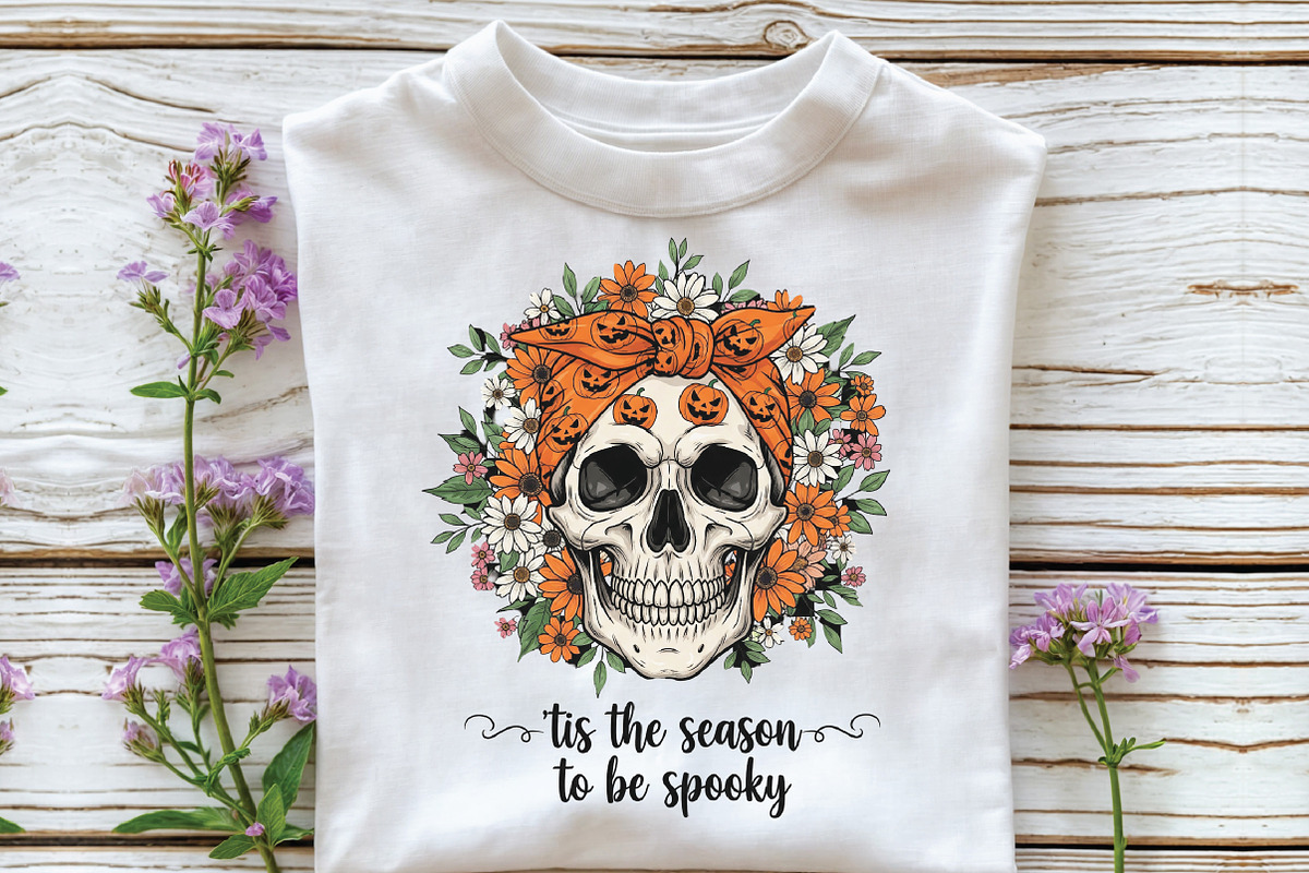 Halloween Skeleton Head PNG, an Illustration by CraftArtStudio (Photo 3 of 4)