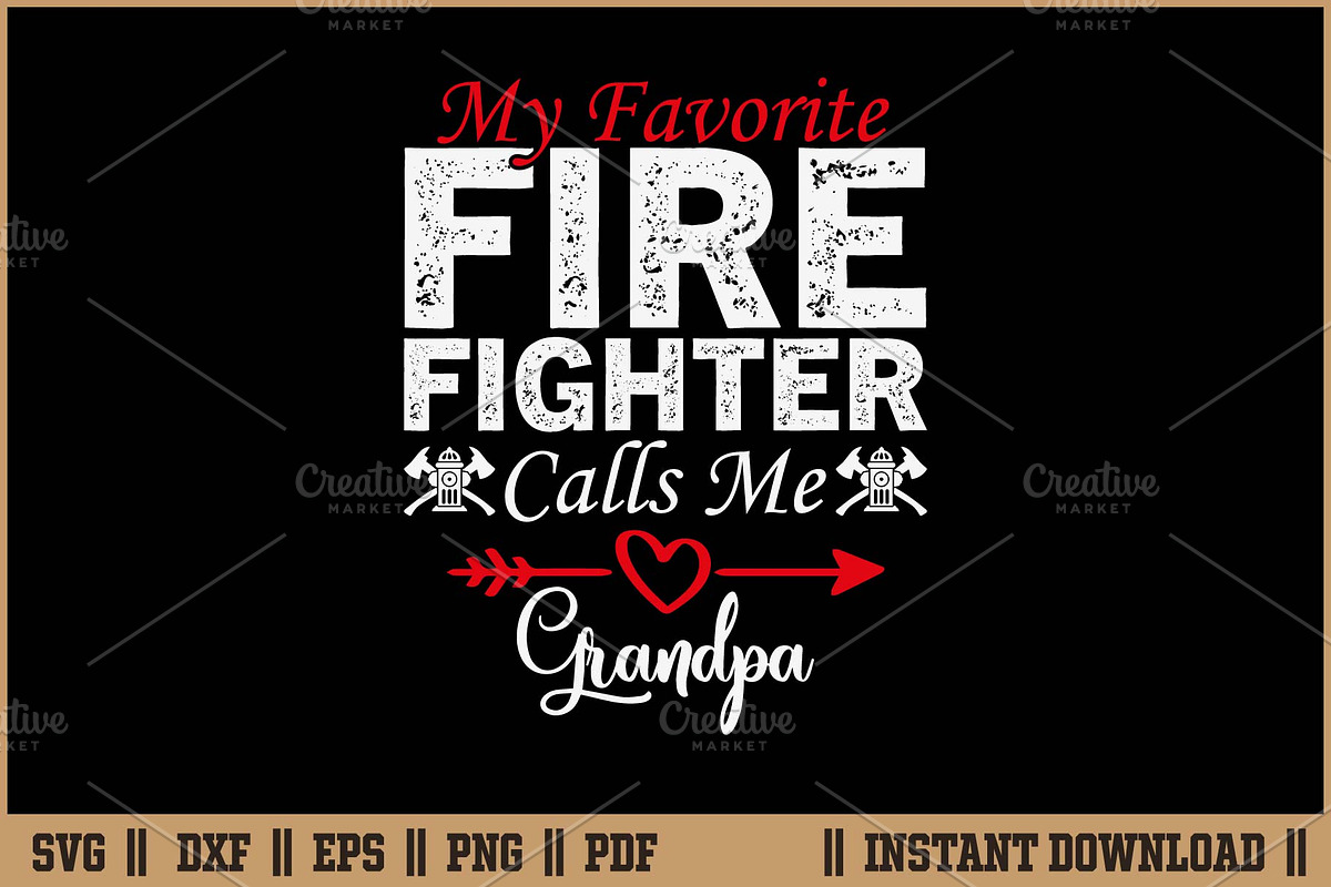 Favorite Firefighter Call Me Grandpa, an Illustration by Handy Arts Studio (Photo 1 of 3)