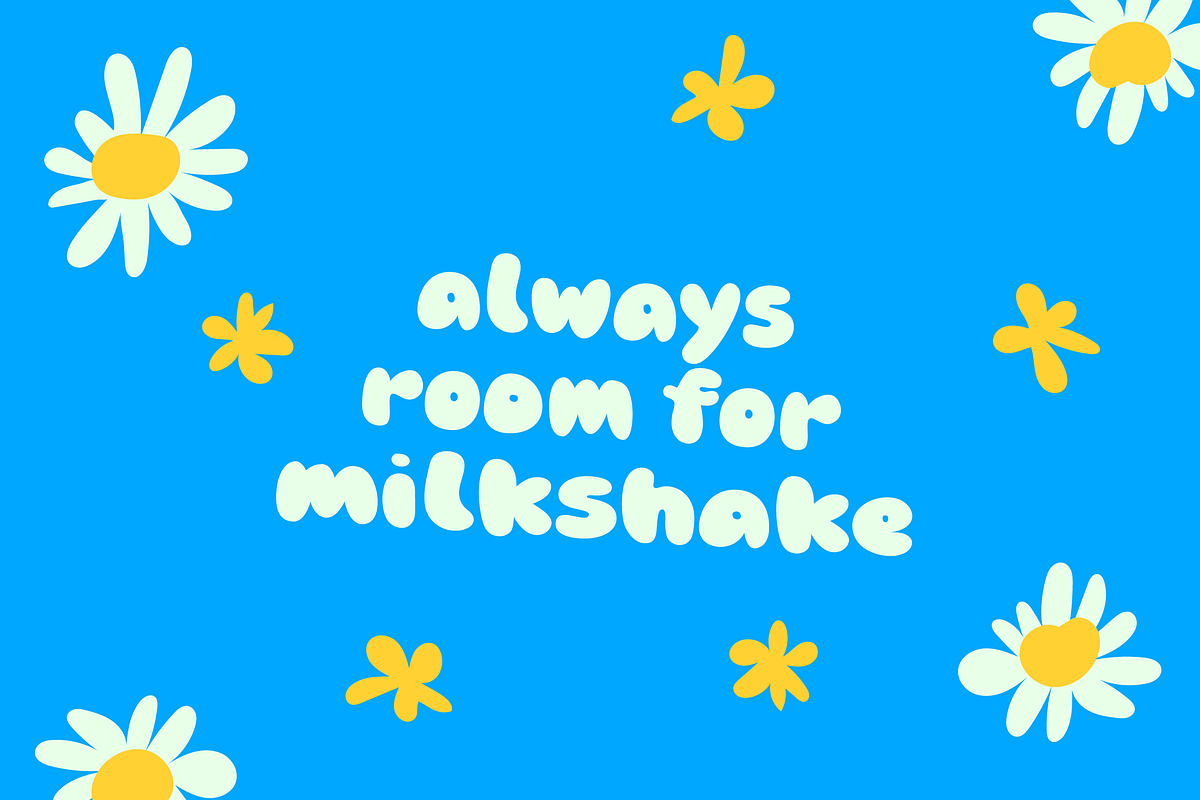 Banana Milk Bubble Display Font, a Handwritten Font by Colt Type Co (Photo 5 of 5)
