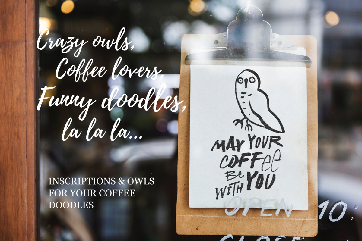 7 Crazy Doodle Owls, a Food Illustration by bartamarabara (Photo 4 of 4)