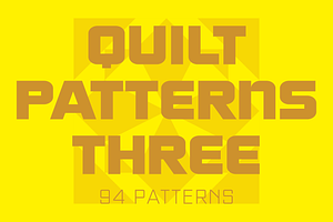 Quilt Patterns Three Font