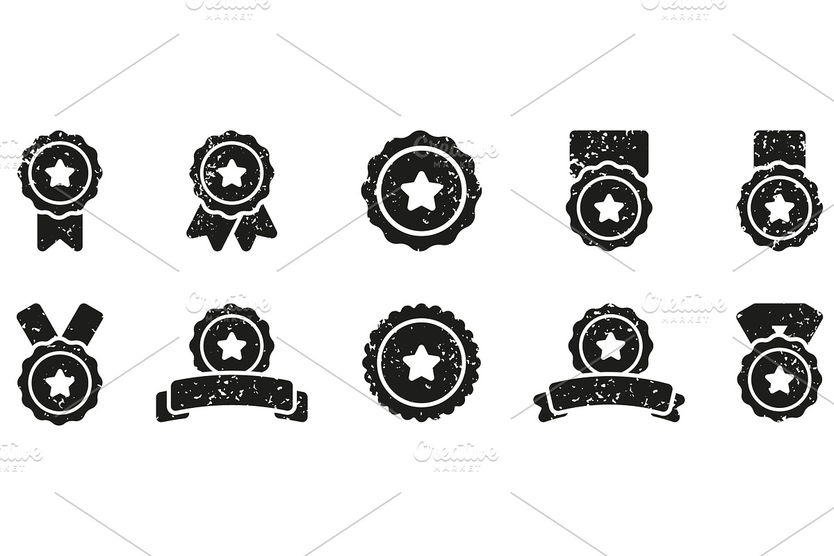Award Grunge Texture Set, an Object Illustration by Vector Creator