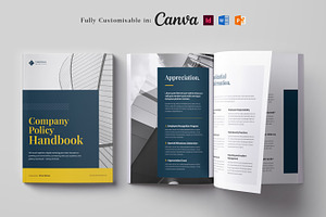Employee Handbook Template HR Manual, a Brochure Template by Niofix
