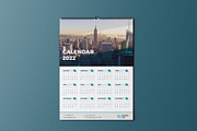 Minimal One Page Wall Calendar 2022, a Templates & Theme by rivatxfz (Thumbnail 2 of 2)
