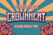 Crownheat Classic Display Font, a Font by IHDSTD (Thumbnail 1 of 5)