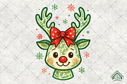 Coquette Green Millennial Christmas, an Illustration by Craft Nest (Thumbnail 1 of 6)