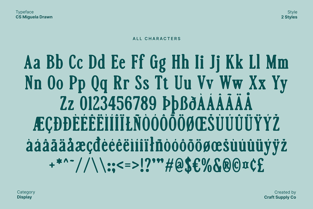 CS Miguela Drawn, a Serif Font by Craft Supply Co. (Photo 8 of 8)