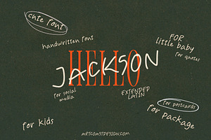 SA Jackson Handwritten Font