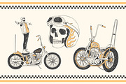 Motorcycle Set, an Illustration by Bromz Studio (Thumbnail 2 of 6)