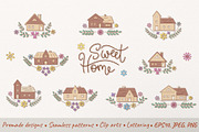 Sweet Home Clipart and Pattern, an Object Graphic by Natali_Zhy (Thumbnail 1 of 4)