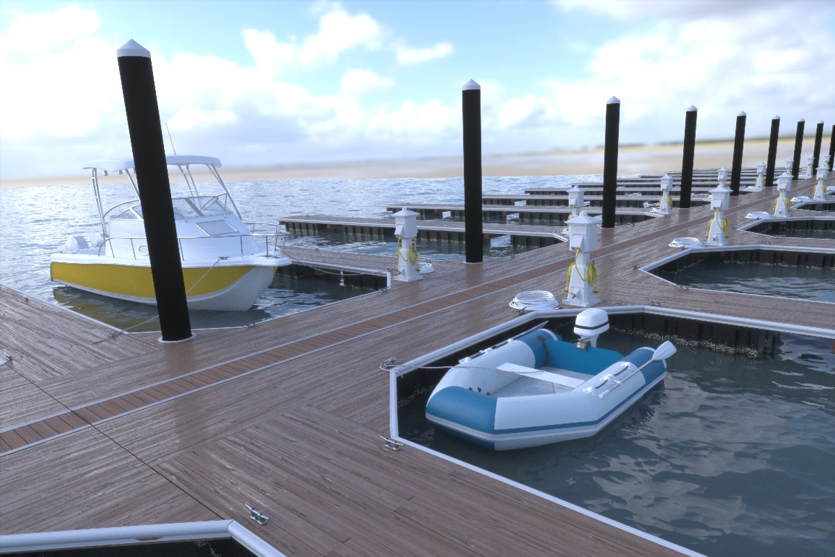 Marina - Boat Slips - Floating Dock, an Object 3D Model by RoHo Productions (Photo 33 of 39)