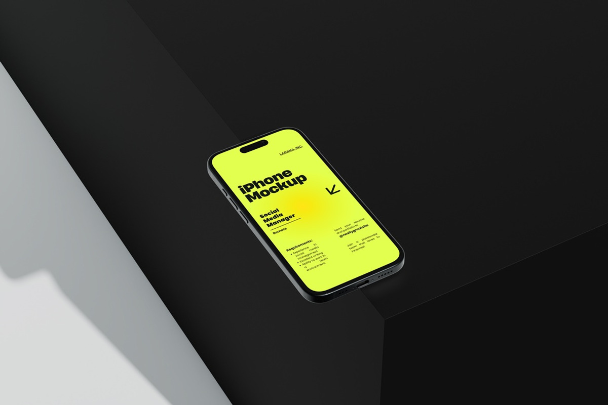 Stylish iPhone Mockup, an iPhone Mockup by Momogi (Photo 2 of 6)