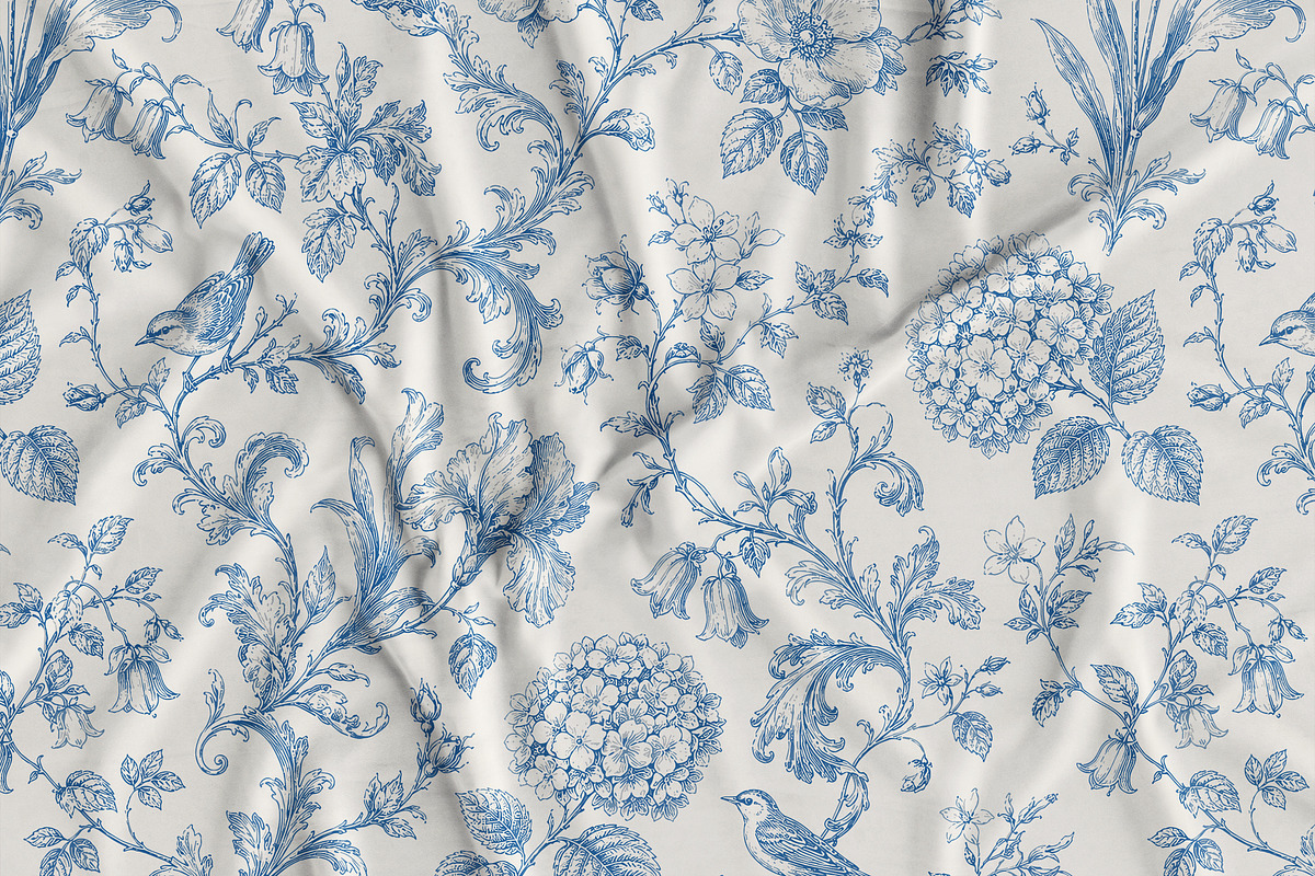 Vintage Toile de Jouy Frames Florals, an Object Graphic by Olya Creative (Photo 12 of 15)